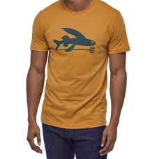 Camiseta Manga Corta Patagonia Flying Fish Organic Naranja